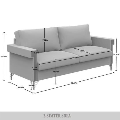 CraftPorch Luxurious Velvet Upholstered Sofa