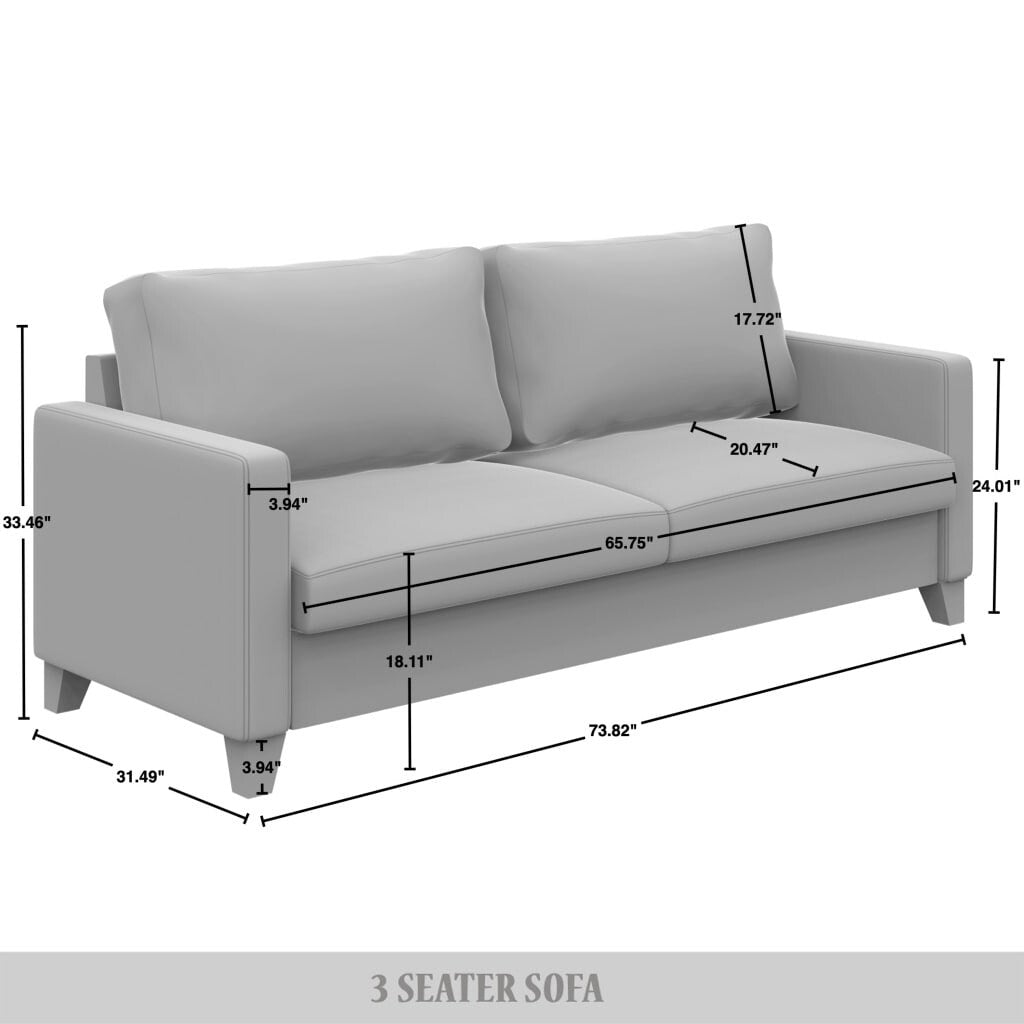 CraftPorch Corduroy Mid-Century Modern Velvet Upholstered Sofa