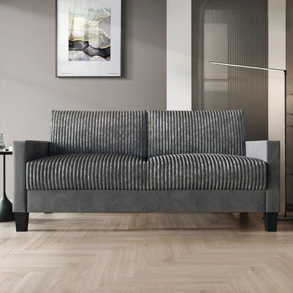 CraftPorch Corduroy Mid-Century Modern Velvet Upholstered Sofa