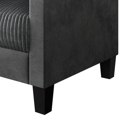 CraftPorch Corduroy Mid-Century Modern Velvet Upholstered Sofa