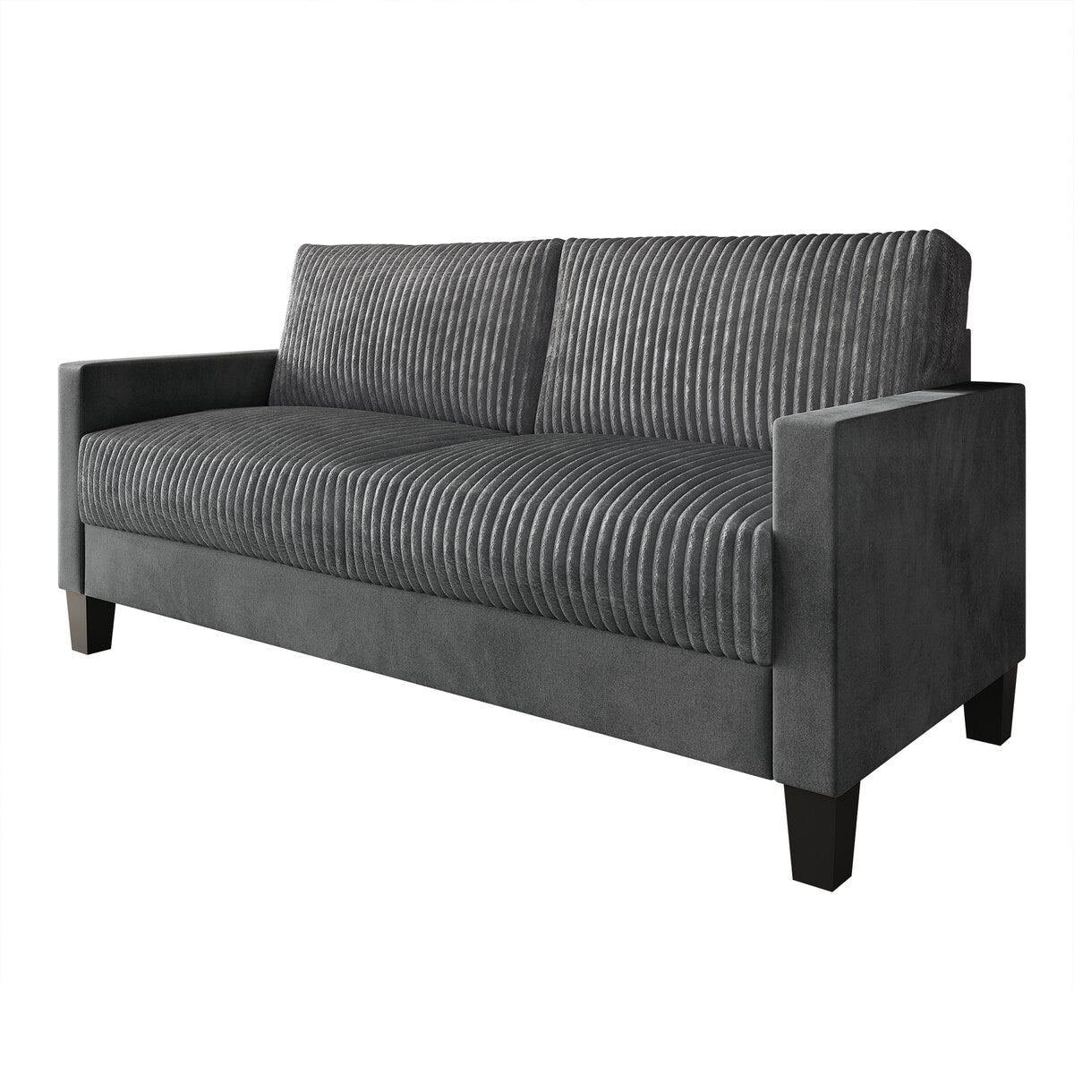 CraftPorch Corduroy Mid-Century Modern Velvet Upholstered Sofa