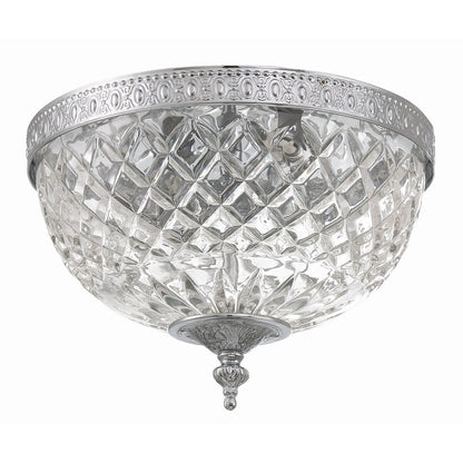 Crystorama 2 Light Crystal Flush Mount - 10W x 8H x 10D