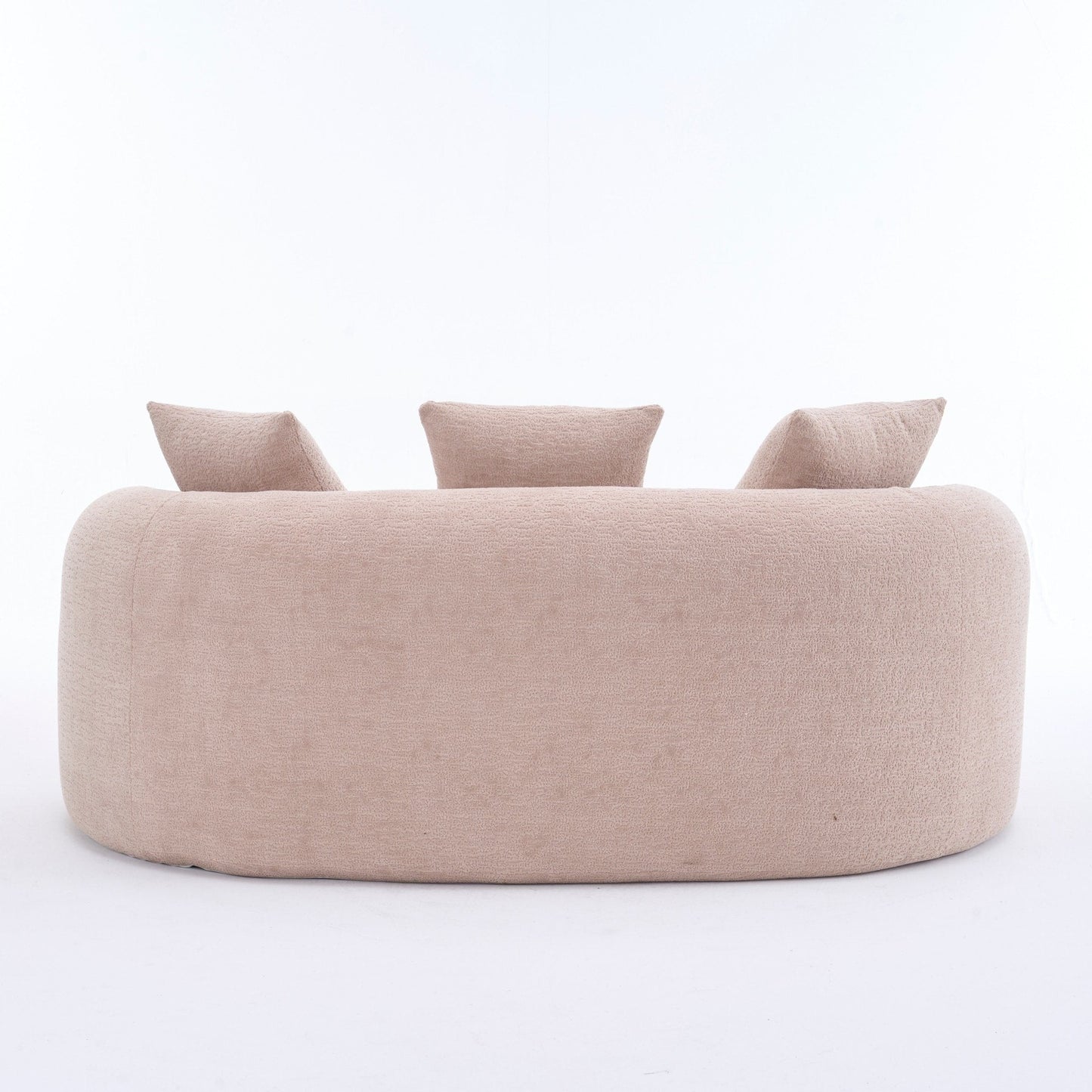 Curved Loveseat Full Compression Sponge 30D Sofa Chenille No-Assembly