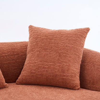Curved Loveseat Full Compression Sponge 30D Sofa Chenille No-Assembly