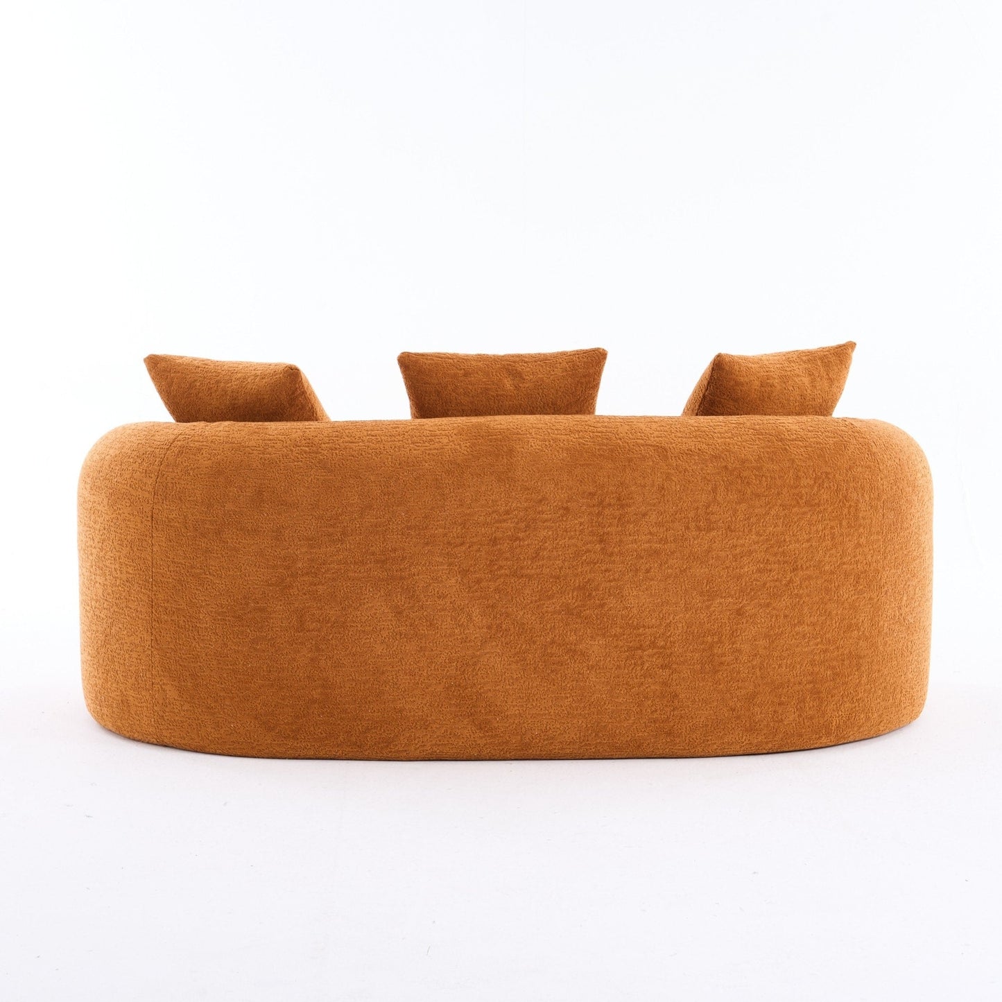 Curved Loveseat Full Compression Sponge 30D Sofa Chenille No-Assembly