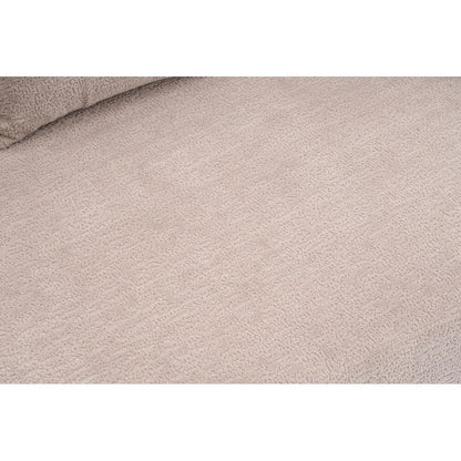 Curved Loveseat White Full Compression Sponge Sofa