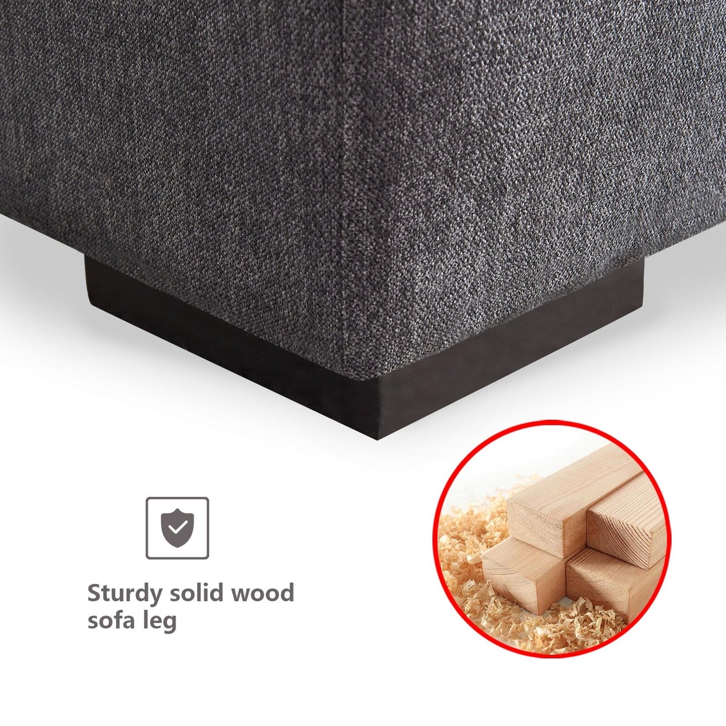 Customizable Modular Sofa with Ottoman - Soft Linen Upholstery and Down Cushioning for Cozy Relaxation