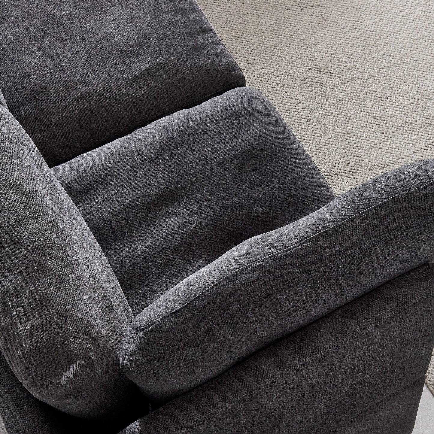 Customizable Modular Sofa with Ottoman - Soft Linen Upholstery and Down Cushioning for Cozy Relaxation