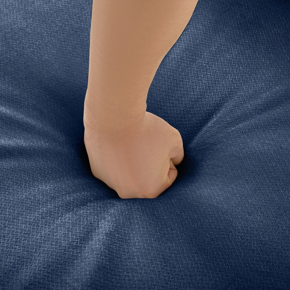 Cylindrical Backrest and Armrests Chenille Sofa with Storage Seat