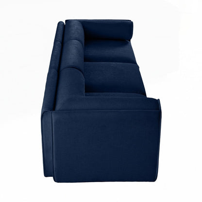 Cylindrical Backrest and Armrests Chenille Sofa with Storage Seat