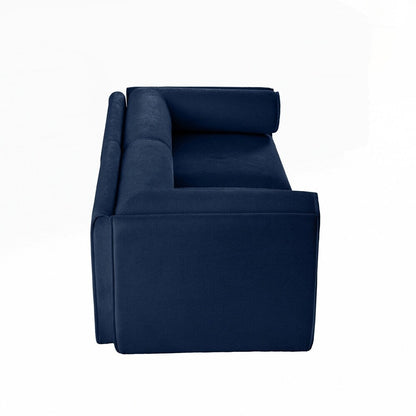Cylindrical Backrest and Armrests Chenille Sofa with Storage Seat