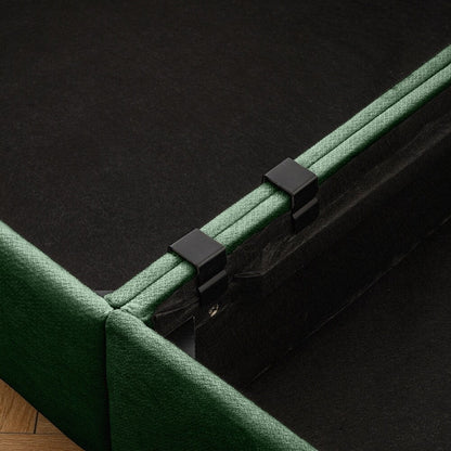 Cylindrical Backrest and Armrests Chenille Sofa with Storage Seat