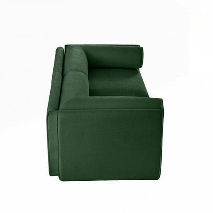 Cylindrical Backrest and Armrests Chenille Sofa with Storage Seat