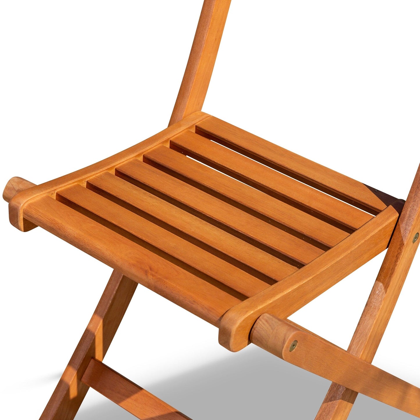 DTY Outdoor Living Twin Lakes 3-Piece Eucalyptus Bistro Set, Round, Natural Oil