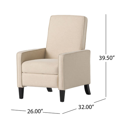 Dalton Fabric Pushback Recliner Club Armchair by Christopher Knight Home