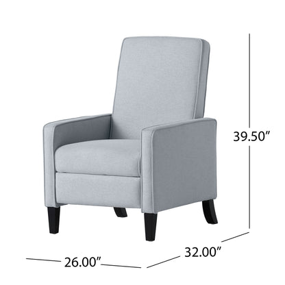 Dalton Fabric Pushback Recliner Club Armchair by Christopher Knight Home