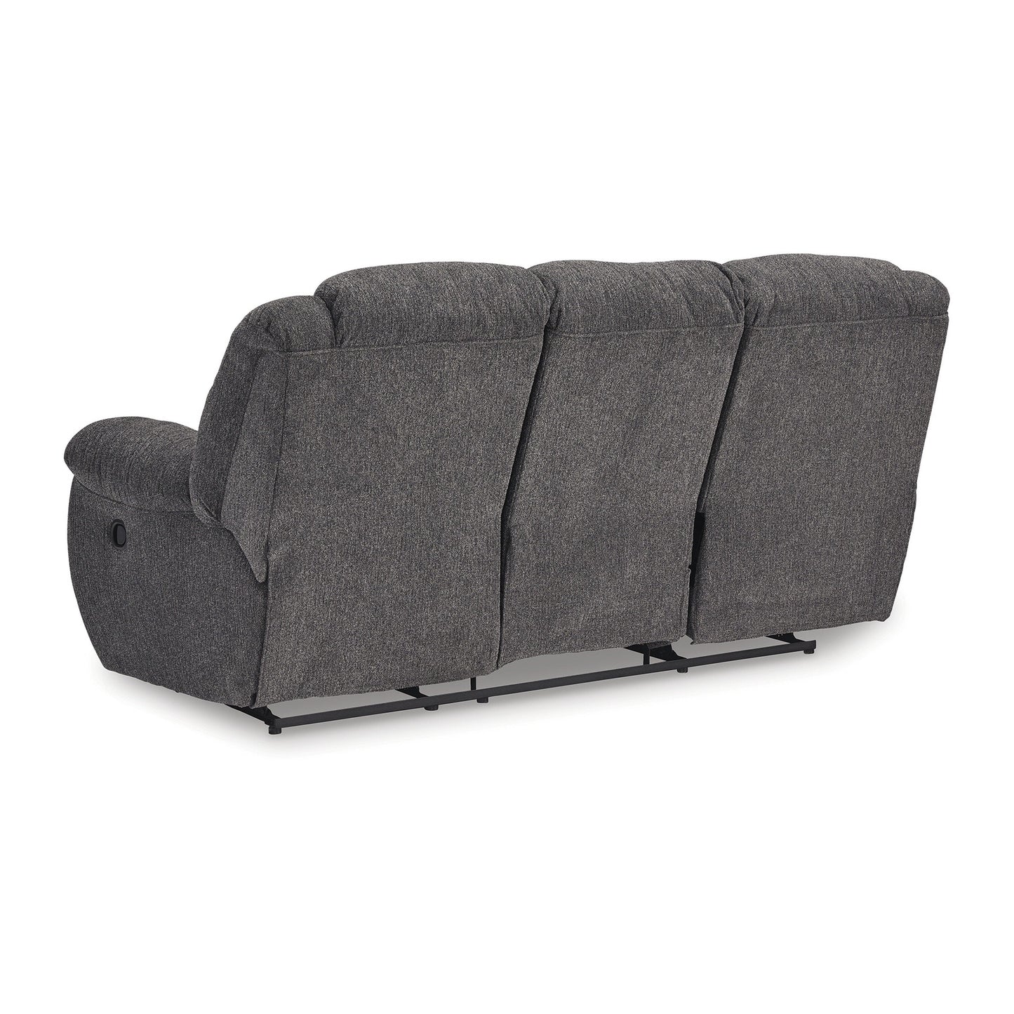 Dane Manual Reclining Sofa, Gray Polyester, Pillow Top Arms, 87 Inch