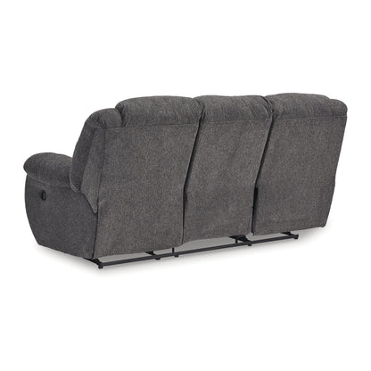 Dane Manual Reclining Sofa, Gray Polyester, Pillow Top Arms, 87 Inch