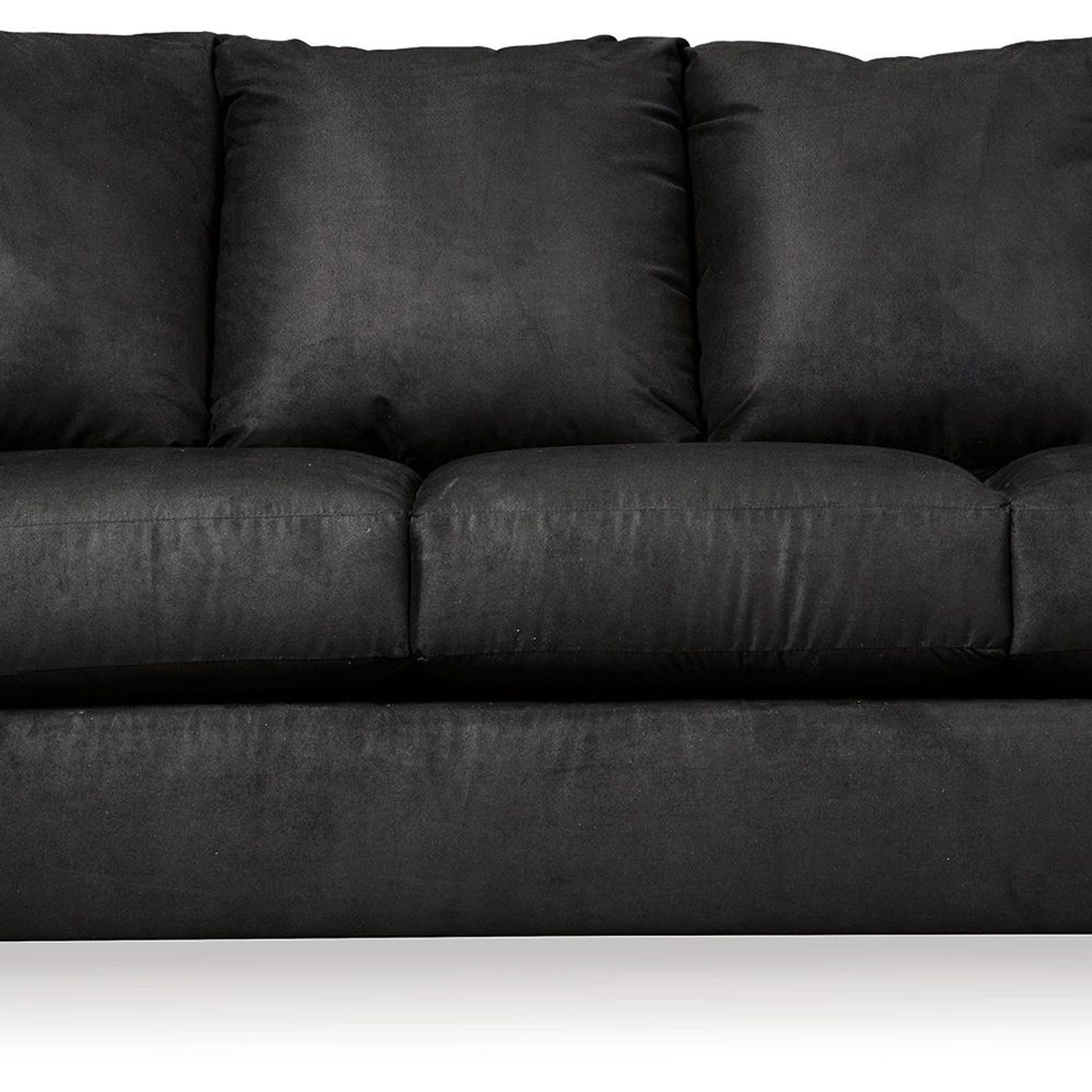 Dari Sofa, Classic Black Polyester, Foam Pillow Top Arms, 89 Inch
