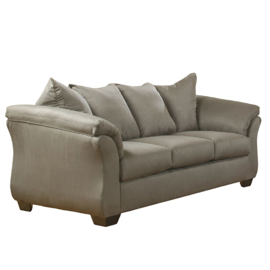 Dari Sofa, Cobblestone Gray Polyester, Foam Pillow Top Arms, 89 Inch