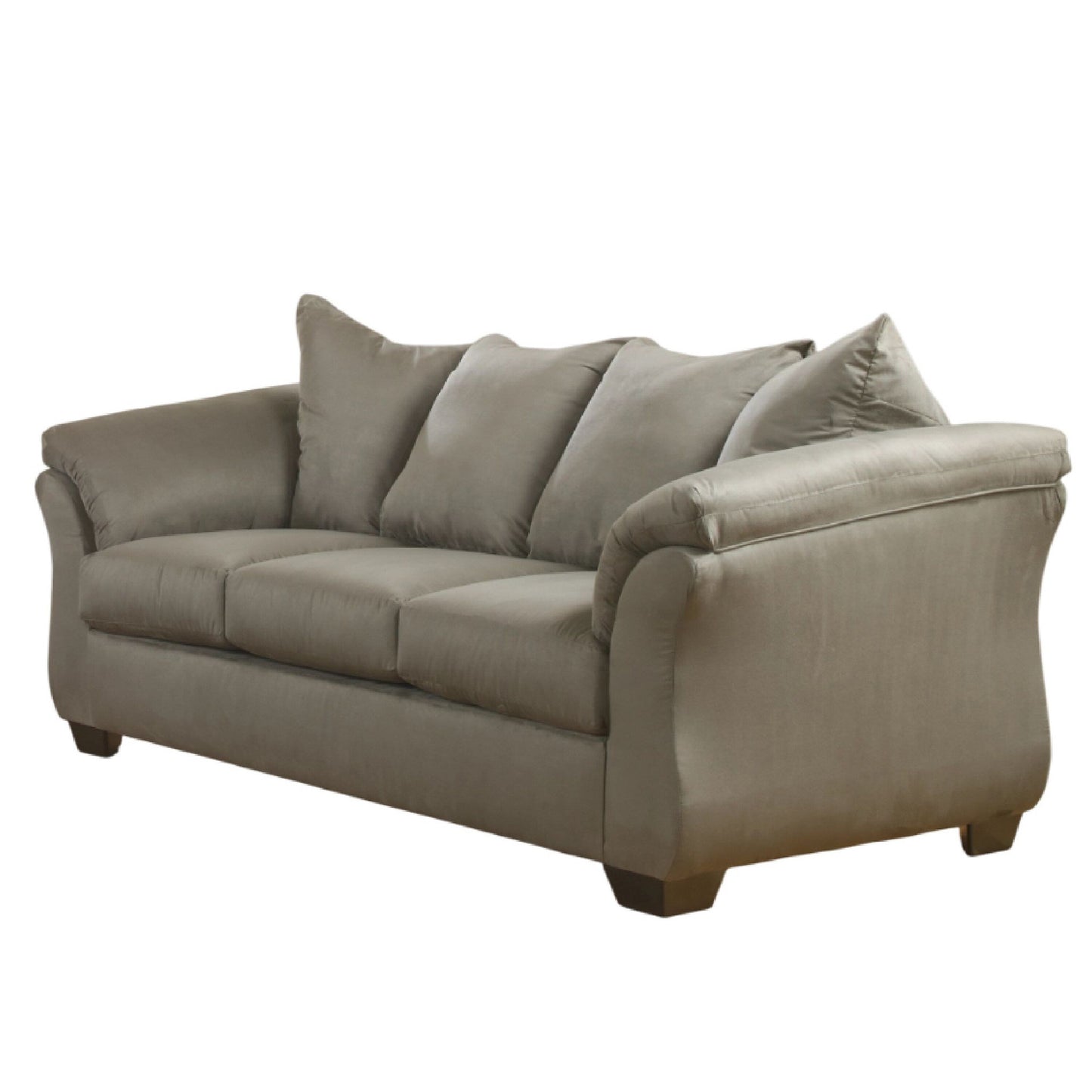 Dari Sofa, Cobblestone Gray Polyester, Foam Pillow Top Arms, 89 Inch