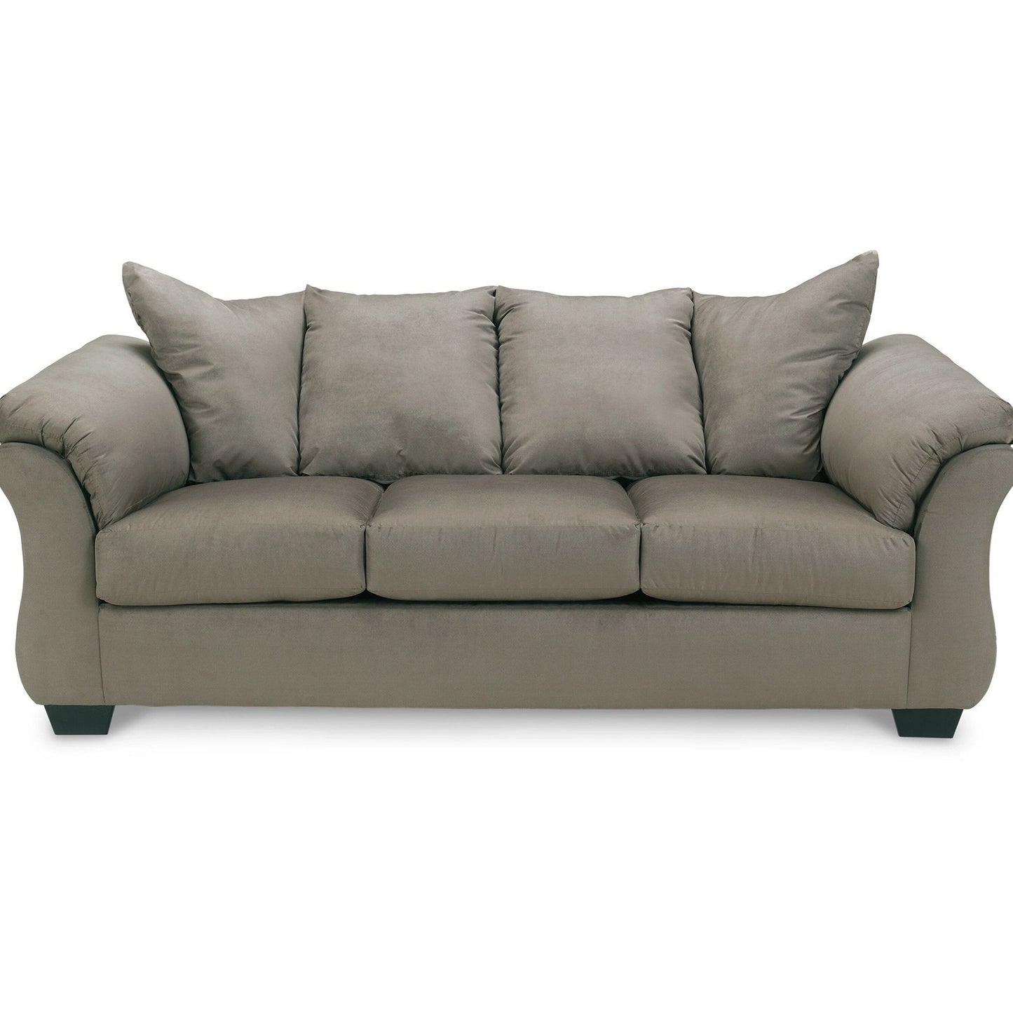 Dari Sofa, Cobblestone Gray Polyester, Foam Pillow Top Arms, 89 Inch
