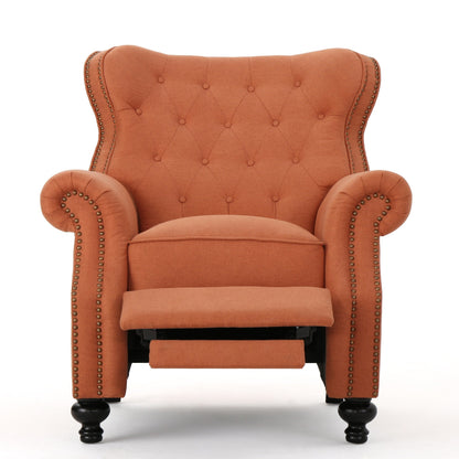 Diamond?Stitch Tufted Recliner Chair with Nailhead Trim
