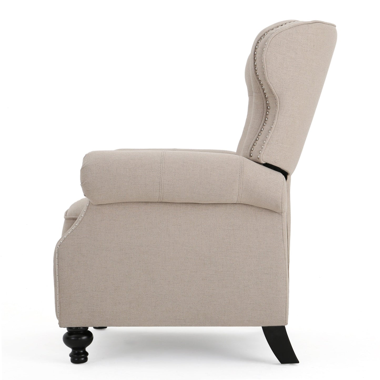 Diamond?Stitch Tufted Recliner Chair with Nailhead Trim