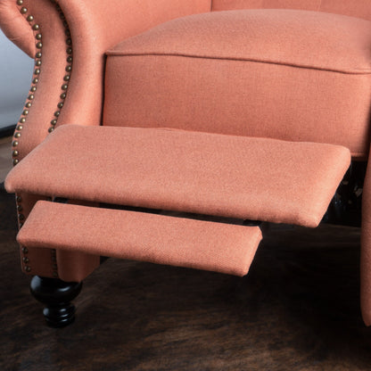 Diamond?Stitch Tufted Recliner Chair with Nailhead Trim