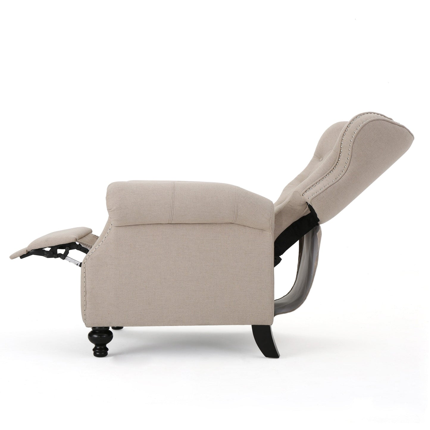 Diamond?Stitch Tufted Recliner Chair with Nailhead Trim
