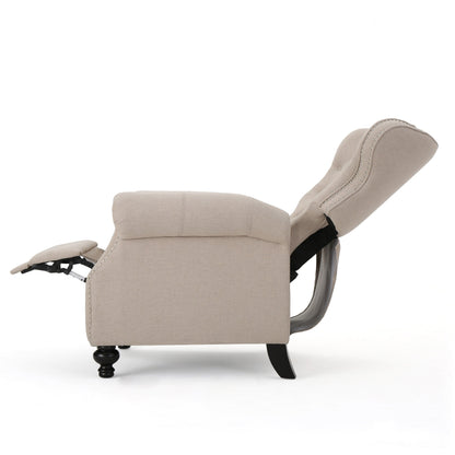 Diamond?Stitch Tufted Recliner Chair with Nailhead Trim