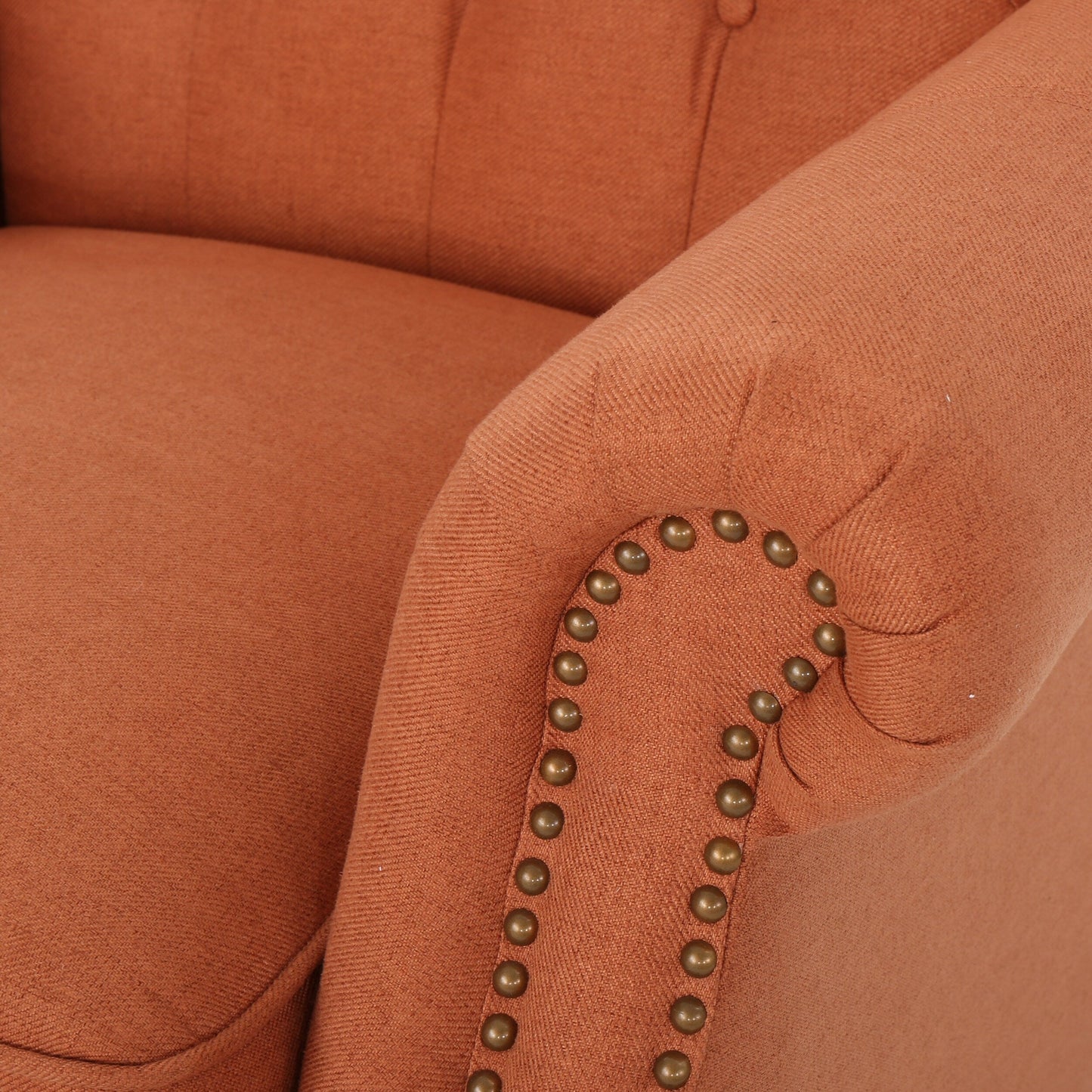 Diamond?Stitch Tufted Recliner Chair with Nailhead Trim