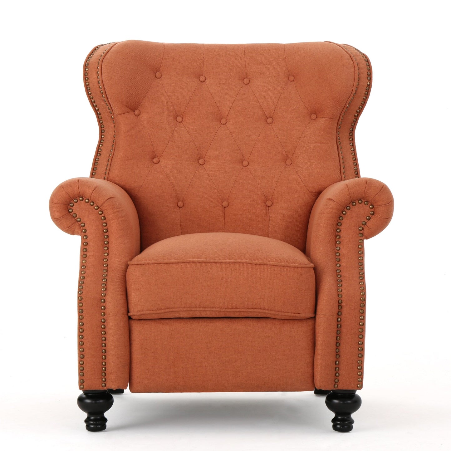 Diamond?Stitch Tufted Recliner Chair with Nailhead Trim