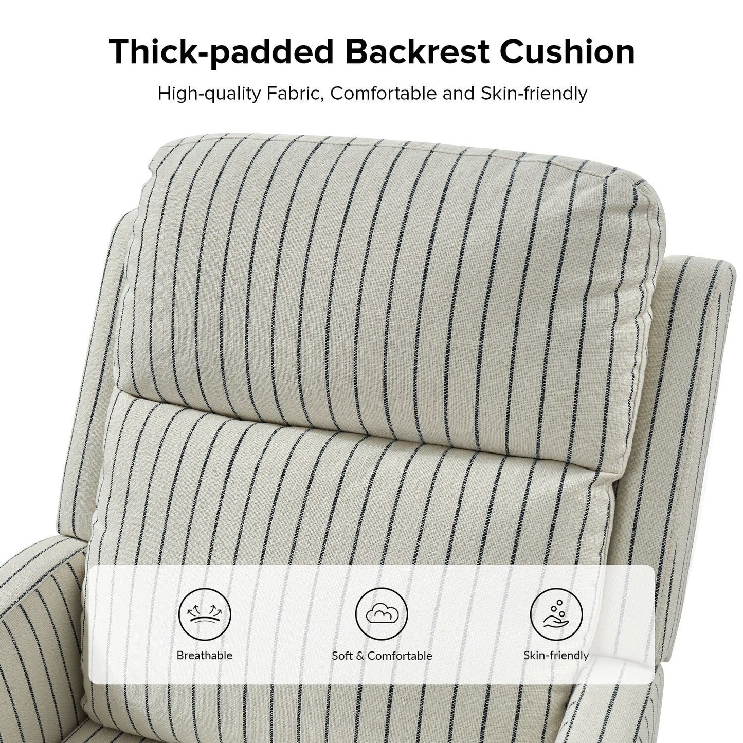 Diana Modern Polyester 360-degree Swivel Rocker Recliner by HULALA HOME