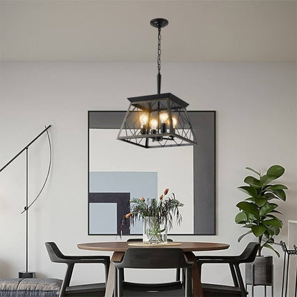 Dimmable 4-Light Farmhouse Chandeliers Light for Dining Room No Bulb