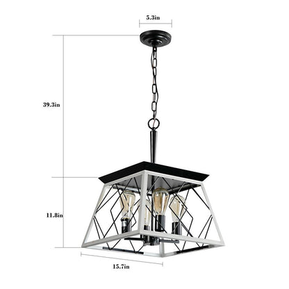 Dimmable 4-Light Farmhouse Chandeliers Light for Dining Room No Bulb