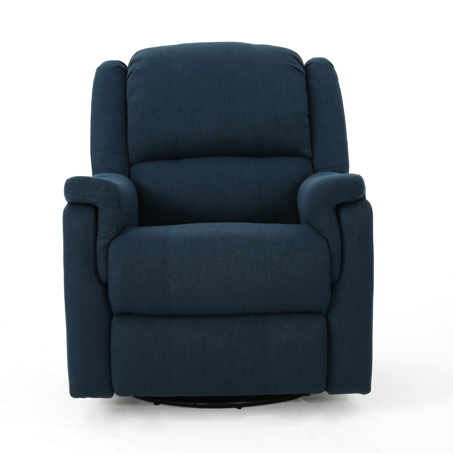 Doi Manual Glider Swivel Recliner Chair, Navy Blue Fabric