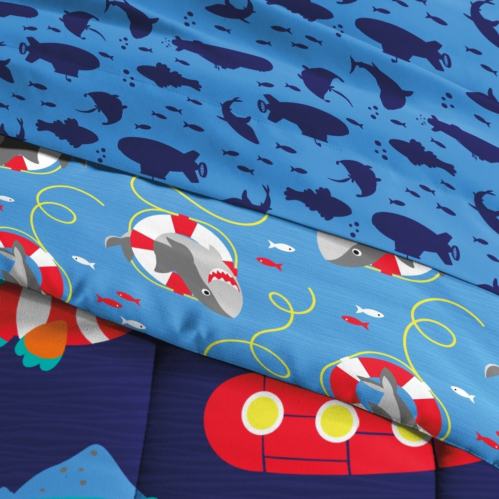 Dream Factory Submarine Microfiber Bed in a Bag with Sheet Set