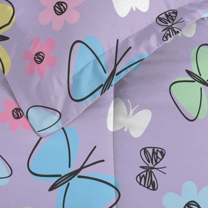 Dream Factory Sweet Butterfly 7-piece Bed in a Bag with Sheet Set