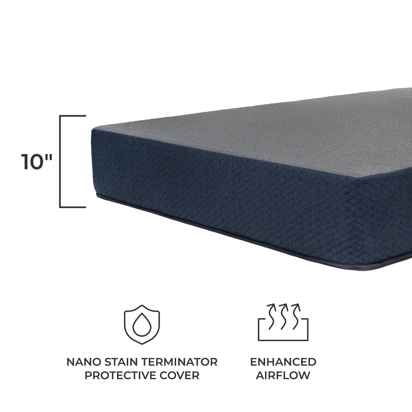 Dreamfoam Bedding Chill 10 Gel Memory Foam Mattress |Olympic Queen 66x80
