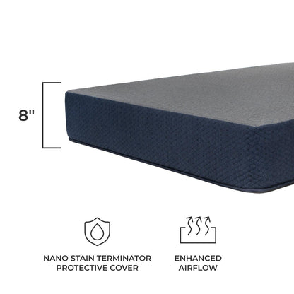 Dreamfoam Bedding Chill 8 Gel Memory Foam Mattress |RV Bunk 32x74