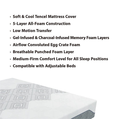 Dreamwave 12-inch Medium Firm Cooling Gel Memory Foam Mattress