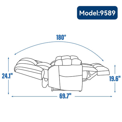 Dual Motor Heat Massage Infinite Position Electric Power Lift Recliners with Power-Remote,Medium-firm and Heavy Duty
