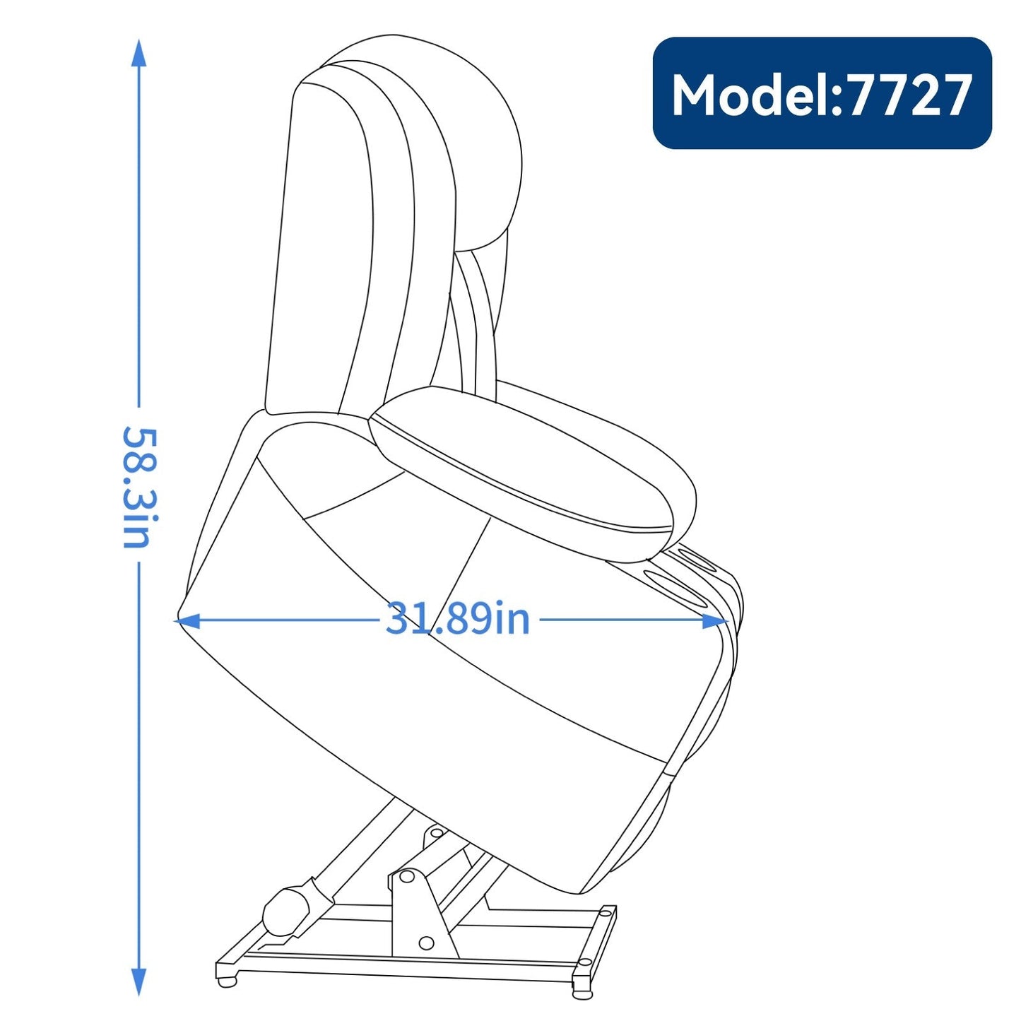 Dual Motor Infinite Position Power Lift Recliner Chair Heavy Duty Motion Mechanism with Massage and Lumbar Heating, Cup Holders