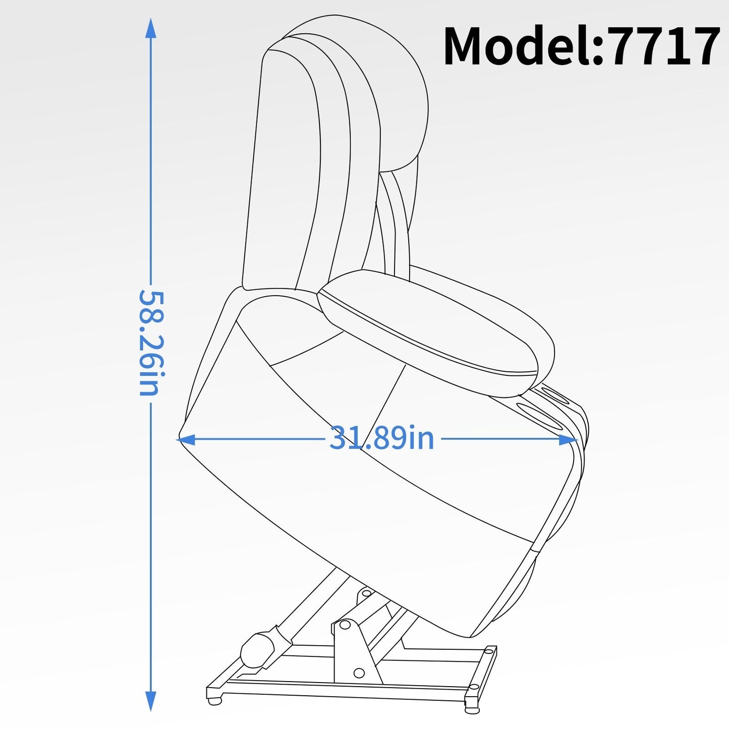 Dual Motor Infinite Position Up to 350 LBS Leatheraire Power Lift Recliner Chair, Heavy Duty Motion Mechanism with 8-Point