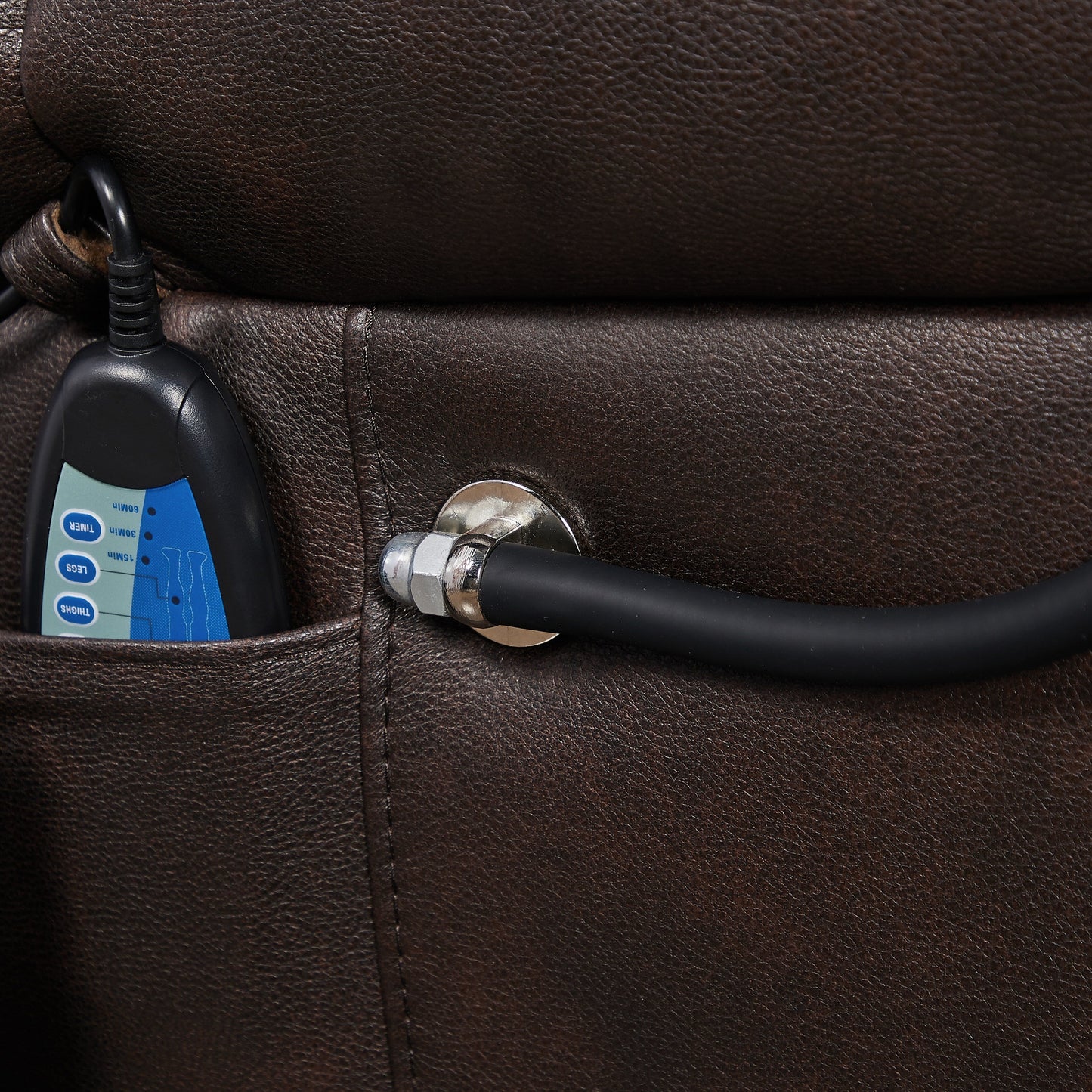 Dual Motor Power Lift Recliner Chair with Massage, Heated Lumbar, Side Pockets, Adjustable Phone Holder and Cup Holders