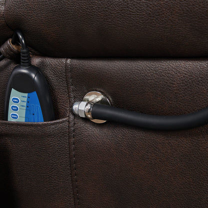 Dual Motor Power Lift Recliner Chair with Massage, Heated Lumbar, Side Pockets, Adjustable Phone Holder and Cup Holders