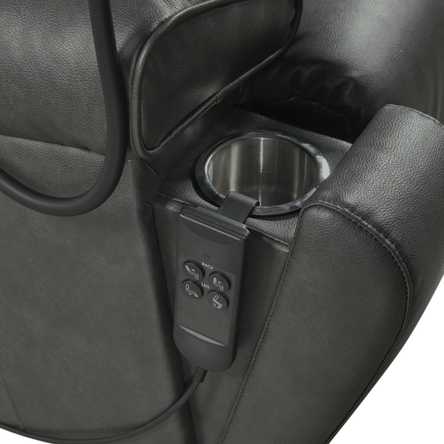 Dual Motor Power Lift Recliner Chair with Massage, Heated Lumbar, Side Pockets, Adjustable Phone Holder and Cup Holders