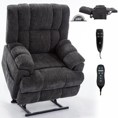 Dual Motor Power Lift Recliner Heat Massage 350 LBS Heavy Duty
