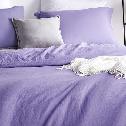 Natural Loft King Solid Duvet Cover Set